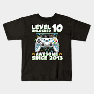 Ten 10yr BDay Son Boy Gamer 10th 10 Year Old Birthday Kids T-Shirt